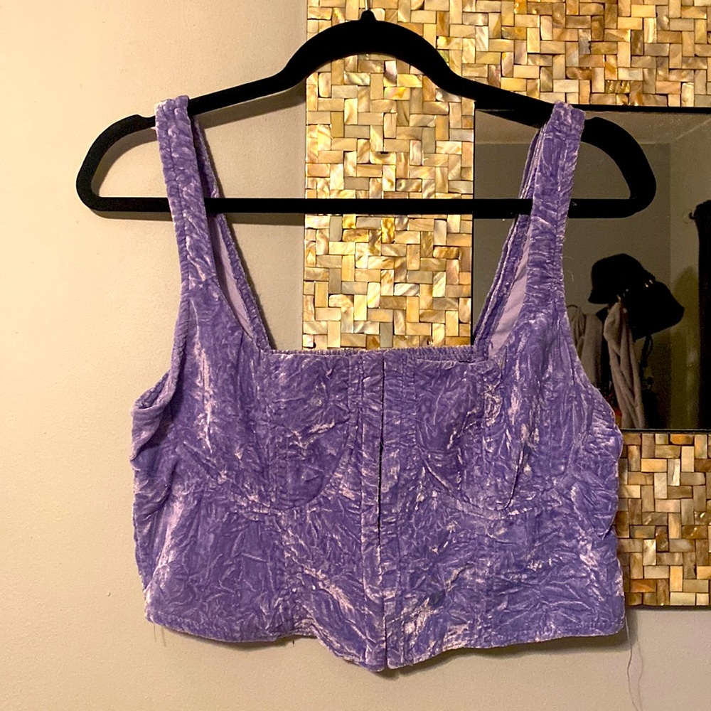 sexy velvet lavender corset // SZ s (loose fit)